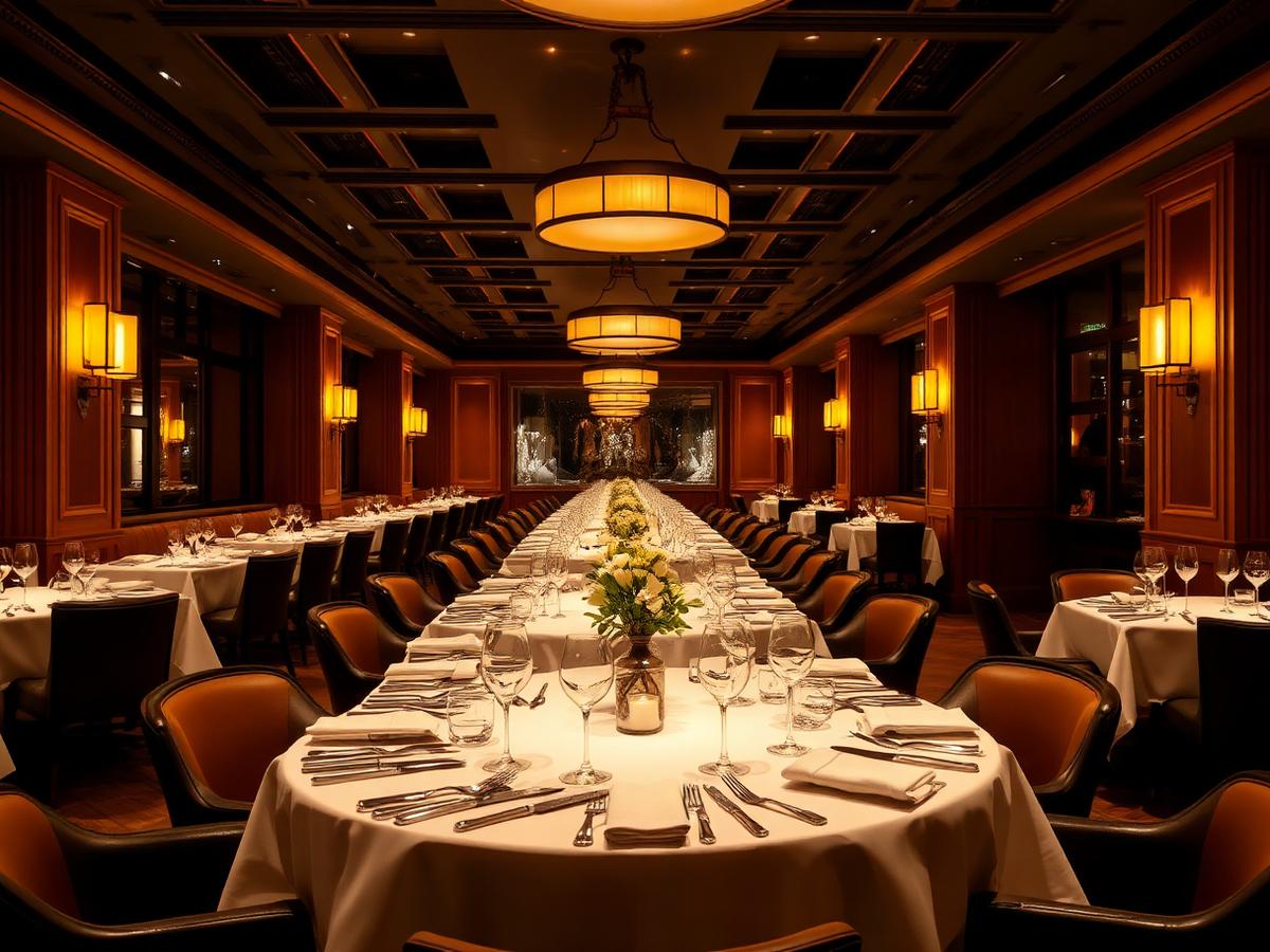 Elegant fine-dining restaurant interior